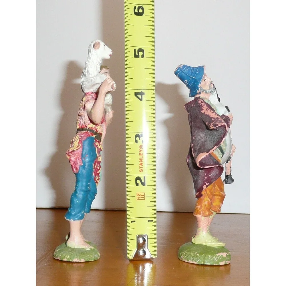 Depose Italy Fontanini Nativity 19 Piece Lot Shepard Camel Sheep Piper - READ